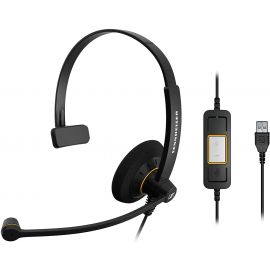 Sennheiser Гарнітура комп'ютерна моно On-Ear IMPACT SC 30 USB ML, USB, односпрямований, сертифікат Microsoft Teams, 2.1м, Чорний