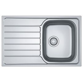 Franke Мийка кухонна Spark, нерж.сталь, прямокутник, з крилом, 790х500х160мм, чаша - 1, накладна, SKL 611-79, нерж декор