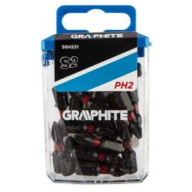 Graphite Біти ударні, 20шт, 1/4", PH2x25мм, сталь S2