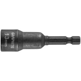 Graphite Головка торцева, ударна з магнітом, 1/4", 13х65мм, сталь S2
