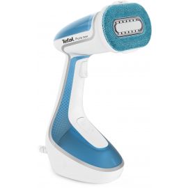 Tefal Відпарювач компактний Pure Tex 4в1 , 1700Вт, 200мл, постійна пара - 30гр, керам. підошва, біло-блакитний
