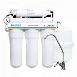 Ecosoft Фільтр зворотнього осмосу Standard 5-50P (1 вугілл. картридж, простий кран, 50 галл)