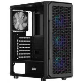 2E Gaming Корпус Hexagon G338 без БЖ 2xUSB3.0, 1xUSBType-C, 3x120мм ARGB, 1x120мм, VGA 330мм, LCS ready, HUB, TG Side Panel, ATX, чорний