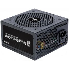 Zalman Блок живлення Megamax (500W), 83%, 80+ White, 120mm, 1xMB 24pin(20+4), 2xCPU (8pin+4pin), 3xMolex, 6xSATA, 2xPCIe 8pin(6+2)