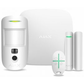 Ajax Комплект охоронної сигналізації StarterKit Cam, hub 2, motioncam, doorprotect, spacecontrol, jeweller, бездротовий, білий