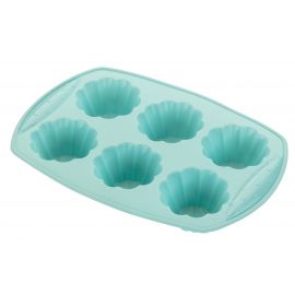 ARDESTO Форма для випікання мафінів Tasty baking, 30х21х4см, 6шт, силікон, сіро-блакитний
