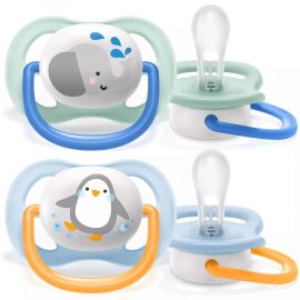 AVENT ПУСТУШКА ULTRA AIR 0-6МІС, ОРТОДОНТИЧНА, 2ШТ, ANIMAL ДЛЯ ХЛОПЧИКІВ