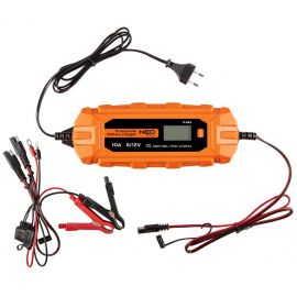 Neo Tools Зарядний пристрій автоматичний, 10А/160Вт, 3-200Ач, для автомобільних акум. AGM/GEL