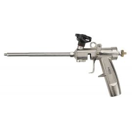 Neo Tools 61-011 Пістолет для монтажної піни з латунною головкою, алюміній покритий нікелем, сатинова обробка