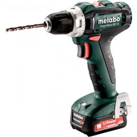 Metabo Шуруповерт-дриль PowerMaxx BS 12 - 2х2.0Аг (Slide-in), ЗП SC-30, кейс МС05, 12В