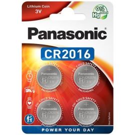 Panasonic Батарейка літієва CR2016 блістер, 4 шт.