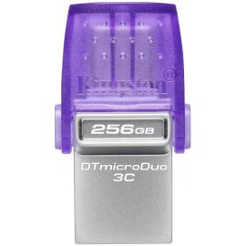 Kingston Накопичувач 256GB USB 3.2 Type-A + Type-C DT microDuo 3C R200MB/s