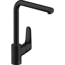 Hansgrohe Змішувач для кухні Focus, довж.виливу - 237мм, поворотний, 1важіль, KM280, матовий чорний