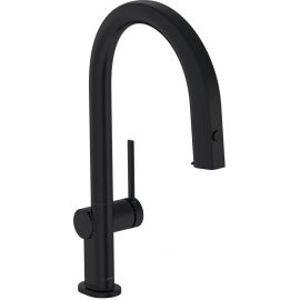 Hansgrohe Змішувач для кухні Hansgrohe Aqittura M91, довж.виливу - 240мм, витяжний, 1важіль, FilterSystem 210, чорний матовий