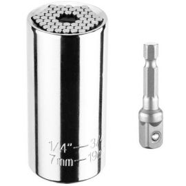 Graphite Головка торцева, 3/4", універсальна, перехідник 1/4", робочий діапазон 7-19мм