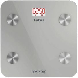 Tefal Ваги підлогові Goodvibes Life, 160кг, Bluetooth, AAAx3 в комплекті, скло, сірий