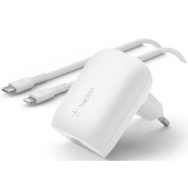 Belkin Мережевий ЗП Home Charger 30W PD PPS USB-С - Lightning 1m