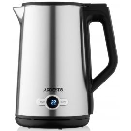 ARDESTO Електрочайник EKL-X52E/1.7 л/2200 Вт/подвійні стінки/LED дисплей/7 темп. режими/Strix контроль/нержавіюча сталь
