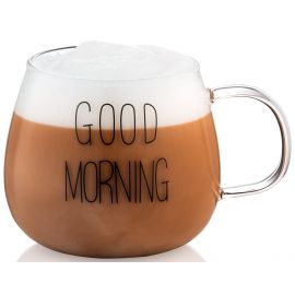 ARDESTO Набір чашок з ручками Good Morning , 350 мл, 2 од., боросилікатне скло
