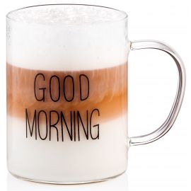 ARDESTO Набір чашок з ручками Good Morning , 420 мл, 2 од., боросилікатне скло