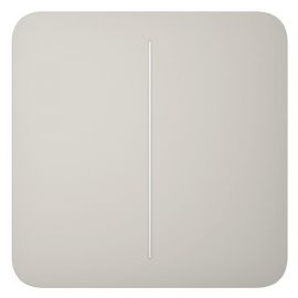 Ajax Кнопка для двоклавішного вимикача SoloButton 2-gang for LightSwitch, Jeweler, бездротовий, oyster