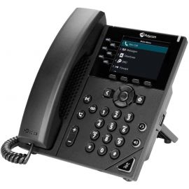 Poly SIP-телефон OBi VVX 350, 6 ліній, PoE, чорний
