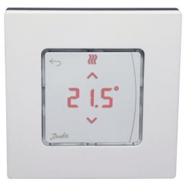 Danfoss Терморегулятор Icon2 RT, Display, +5...35 °C, програмований, дротовий, накладний, 24В, білий
