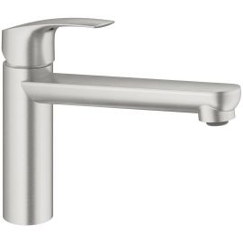 Grohe Змішувач для кухні Via, довж.виливу - 222мм, поворотний, 1важіль, супер сталь