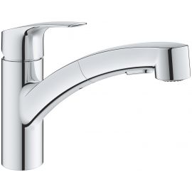 Grohe Змішувач для кухні Via, довж.виливу - 227мм, поворотний/витяжний, 1важіль, хром