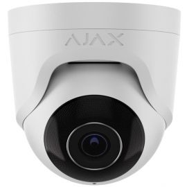 Ajax IP-Камера дротова TurretCam, 5мп, 2.8мм, Poe, True WDR, IP 65, ІЧ 35м, аудіо, кут огляду 100° до 110°, купольна, біла