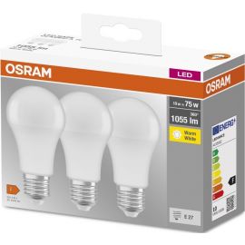Osram Набір ламп 3шт LED E27 10Вт 2700К 1055Лм A60