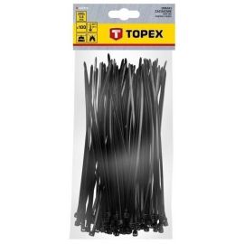 Topex Хомут-стяжка, чорний, 3.6x200 мм, пластик, 100 шт.