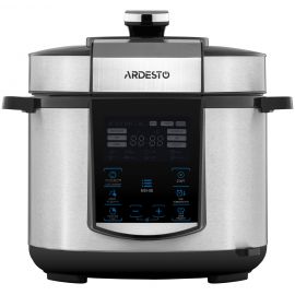 ARDESTO Мультиварка-скороварка MPC-P225, 900Вт, чаша-5л, електр. керування , книга рецептів, нерж. сталь+пластик, срібляста