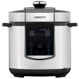 ARDESTO Мультиварка-скороварка MPC-P226, 900Вт, чаша-6л, електр. керування , книга рецептів, нерж. сталь+пластик, срібляста