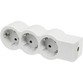 Legrand Подовжувач СТАНДАРТ 3х2К+З розетки, 16 А, без кабелю, колір Білий/Сірий