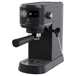 Electrolux Кавоварка рожкова, 1л, мелена, ручний капуч, LED-дисплей, підігрів чашок, чорний