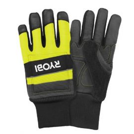 Ryobi Рукавички робочі RAC258L, козяча шкіра, захист від порізів, р.L, чорно-жовтий
