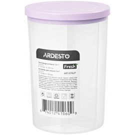ARDESTO Контейнер для сипучих Fresh 3 в 1, 3 х 0,75 л, ліловий, пластик