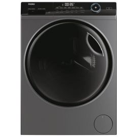 Haier Прально-сушильна машина фронтальна, 8(5)кг, 1400, A, 46см, дисплей, пара, інвертор, люк чорний, прямий привід, cріблястий
