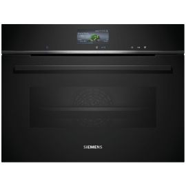 Siemens Духова шафа електрична компактна, 47л, A+, дисплей, конвекція, чорний