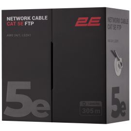 2E Кабель CAT 5e, FTP, 305м, AWG 24/1, LSZH-1, сірий