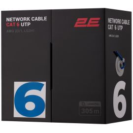 2E Кабель CAT 6, U-UTP, 305м, AWG 23/1, LSZH-1, синій