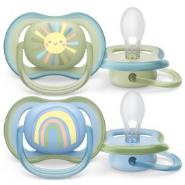 AVENT ПУСТУШКА ULTRA AIR 0-6МІС, ОРТОДОНТИЧНА, 2ШТ, ДЛЯ ХЛОПЧИКІВ