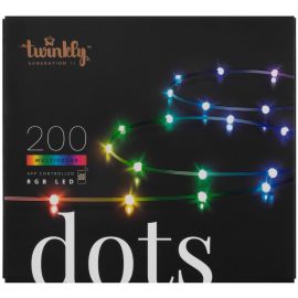 Twinkly Гірлянда Smart LED Twinkly Dots Lights RGB 200 Gen II, IP44, 10м, кабель прозорий