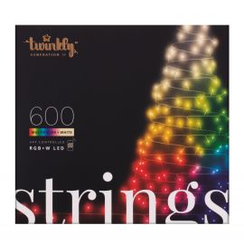 Twinkly Гірлянда Smart LED Twinkly Strings RGBW 600, Gen II, IP44, довжина 48м, кабель чорний