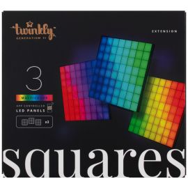 Twinkly Панель Smart LED Twinkly Squares 3 RGB, Gen II, IP20, 16x16см, розширення до TWQ064STW-07-BEU