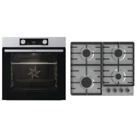 Gorenje Комплект (духовка електрична BO6737E02XK + варильна поверхня газова G642ABX), нерж.
