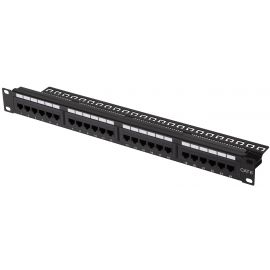 2E Патч-панель САТ 6, UTP, 19", 1U, 24 порти, зібрана