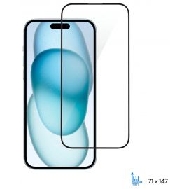 2E Захисне скло для Apple iPhone 15(6.1), 2.5D FCFG,(1 Pack),black border