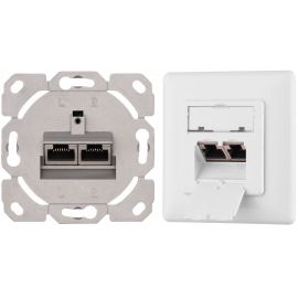 2E Настінна розетка CАТ 5e FTP, 2xRJ45, 8P8C, для прихованої проводки